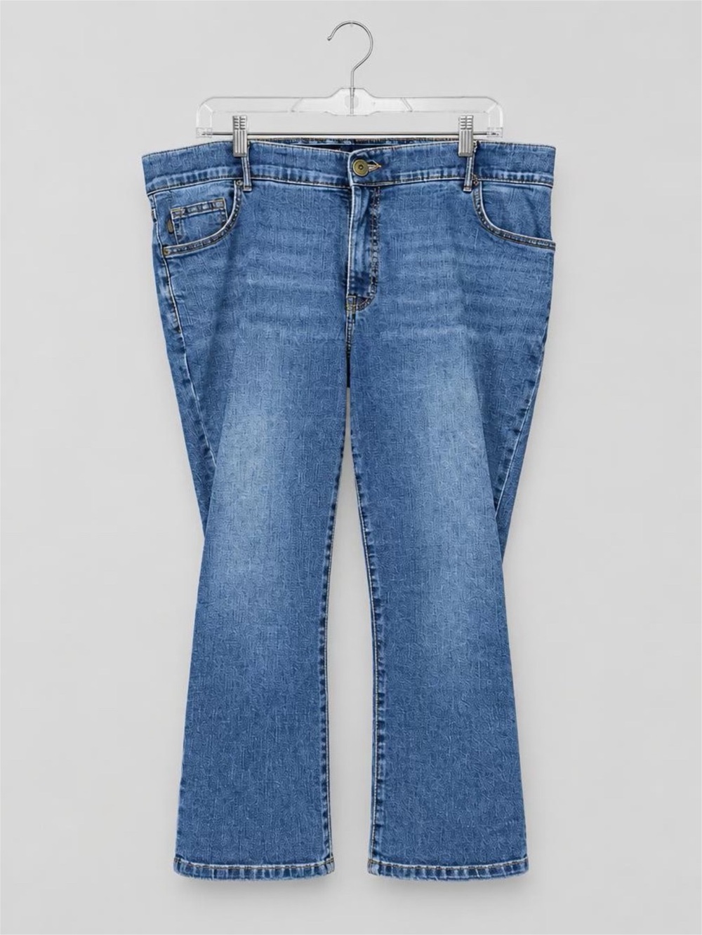 Lee Women's Mid-Rise Stretch Blue Straight Leg Jeans - 20W